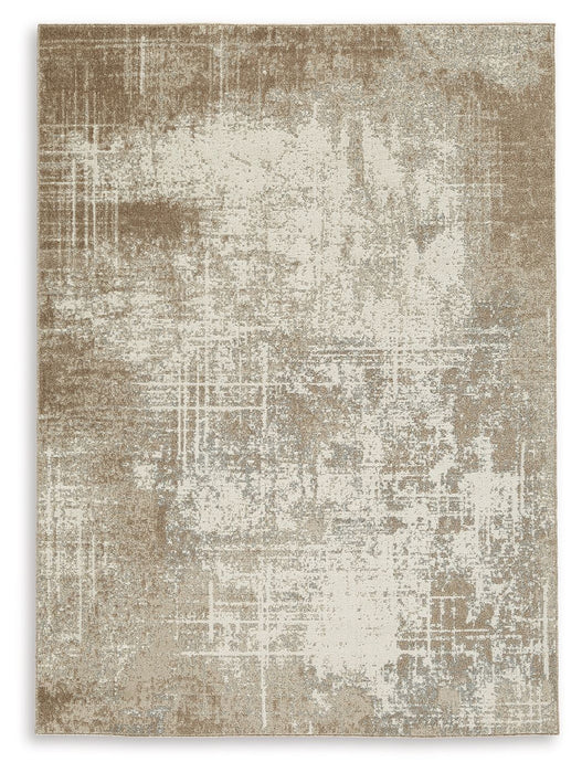 Grifflain - Tan / Brown / Gray - Medium Rug
