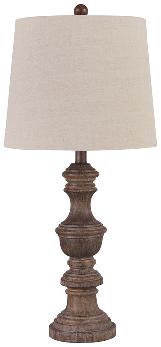 Magaly - Brown - Poly Table Lamp (Set of 2)
