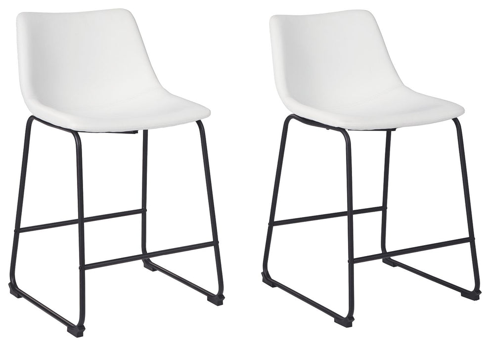 Centiar - White - Upholstered Barstool (Set of 2)