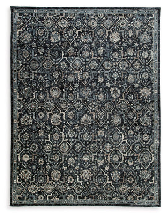 Hilcott - Blue / Cream / Brown - Large Rug