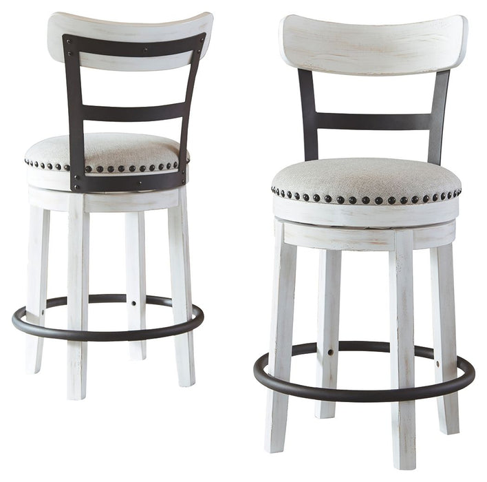 Valebeck - White - Uph Swivel Barstool