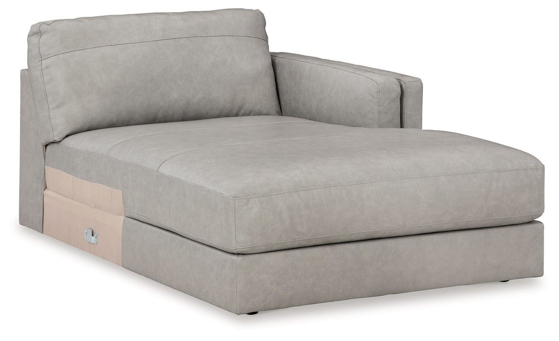 Amiata - Glacier - Raf Corner Chaise - Leather Match