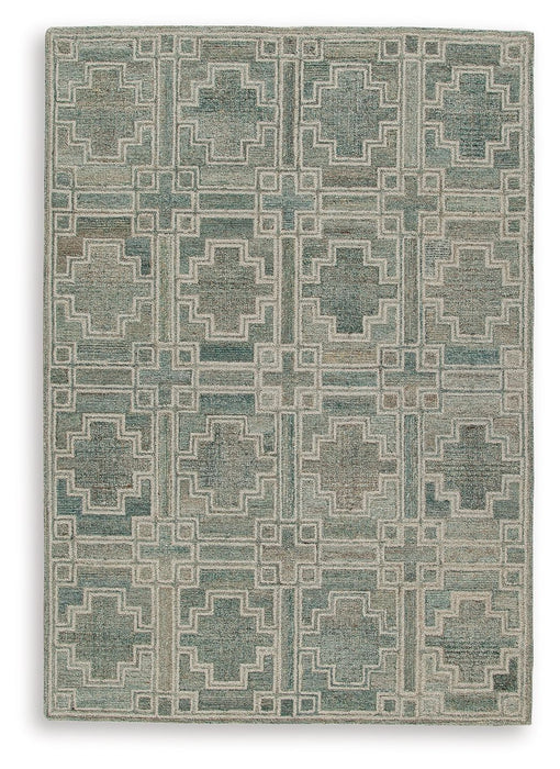 Jossland - Turquoise / Ivory - Medium Rug