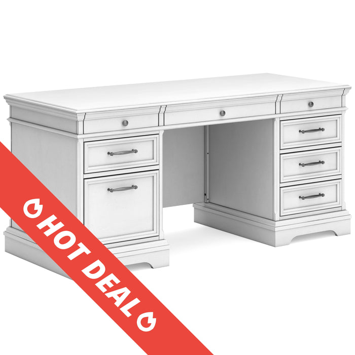 Kanwyn - Whitewash - Home Office Desk Top