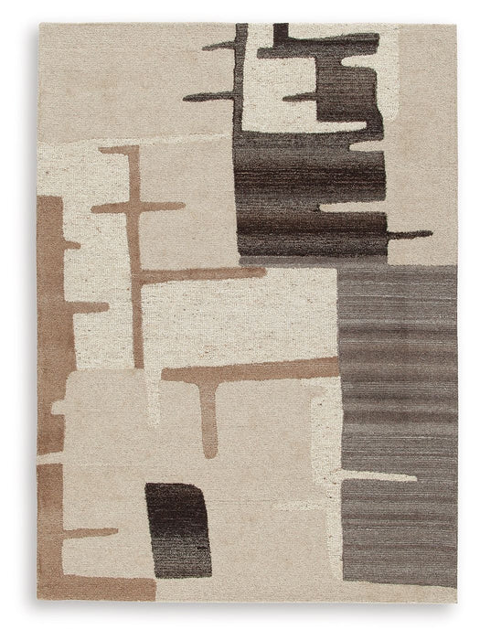 Kencher - Beige / Brown - Medium Rug
