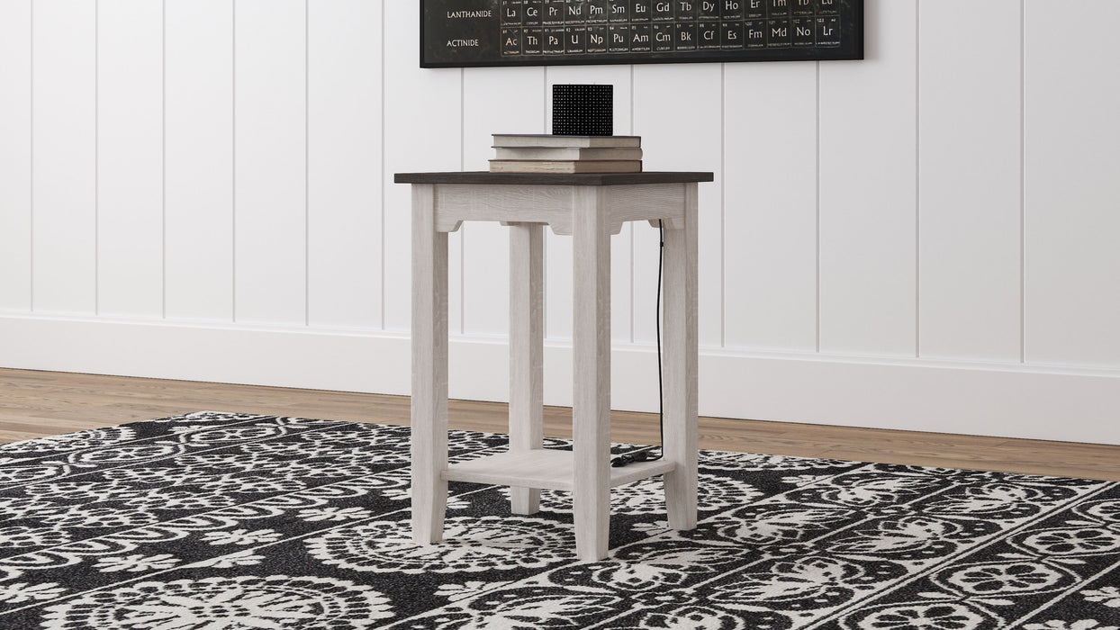 Dorrinson - White / Black / Gray - Chair Side End Table