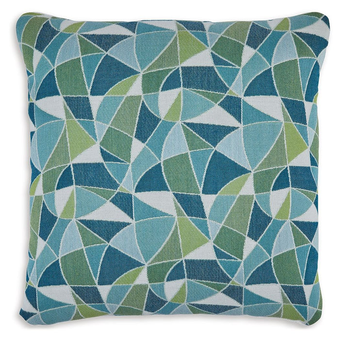 Seanow Next-gen Nuvella - Green / Turquoise / White - Pillow (Set of 4)
