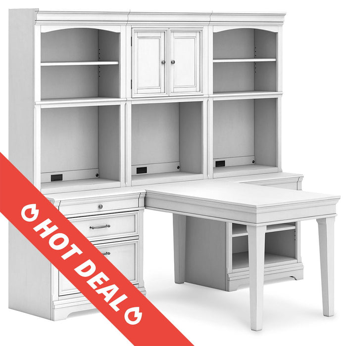 Kanwyn - Whitewash - Bookcase Base