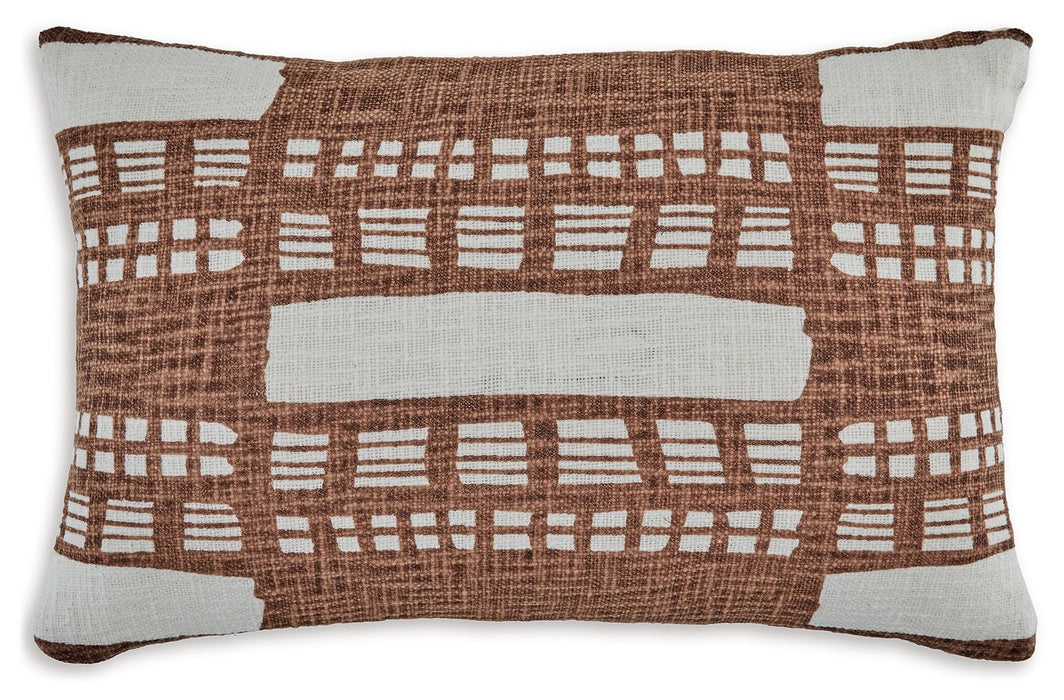 Ackford - White / Rust - Pillow (Set of 4)