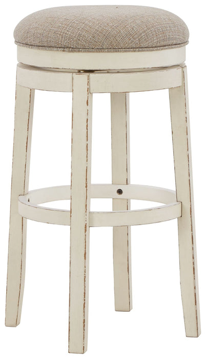 Realyn - Chipped White - Tall Uph Swivel Stool