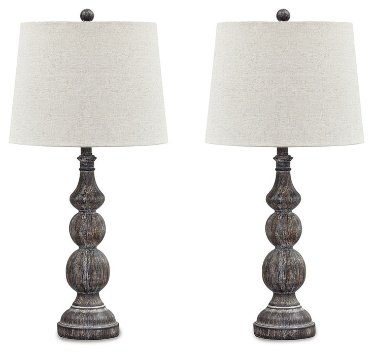 Mair - Antique Black - Poly Table Lamp (Set of 2)