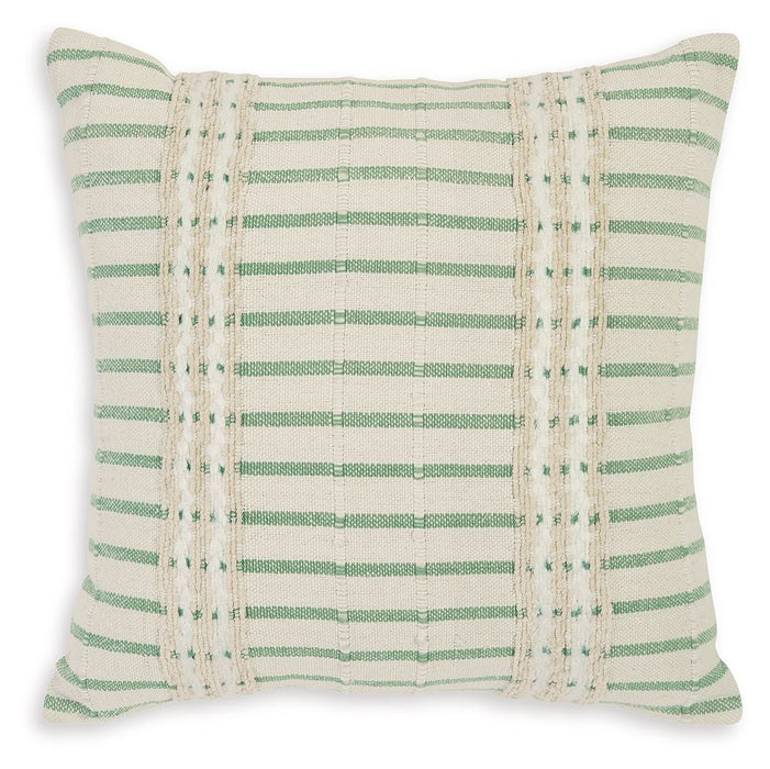 Rowton - White / Green - Pillow (Set of 4)
