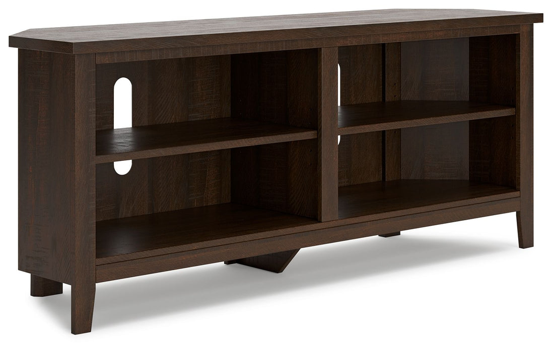Camiburg - Warm Brown - Medium Corner TV Stand