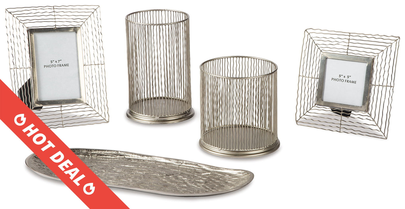 Dympna - Silver Finish - Accessory Set (Set of 5)