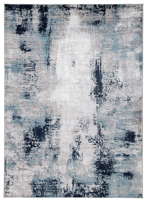 Leonelle - White / Blue / Gray - Large Rug