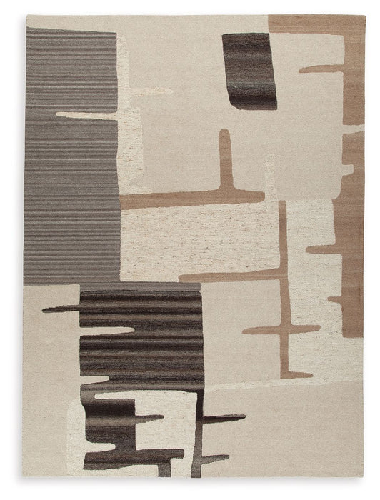 Kencher - Beige / Brown - Extra Large Rug