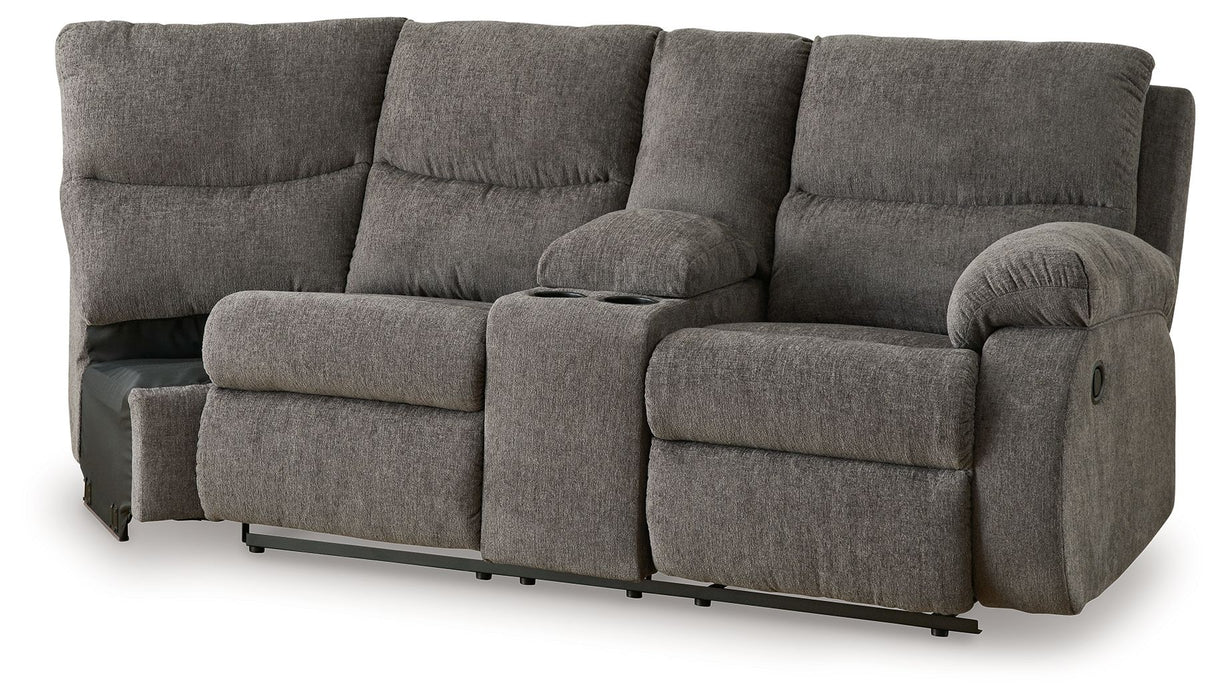 Museum - Pewter - Raf Reclining Loveseat W/Console - Fabric