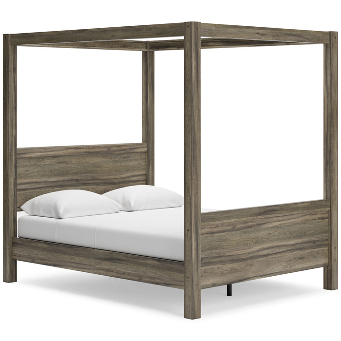 Shallifer - Brown - Queen Canopy Hdbd/Ftbd Panels