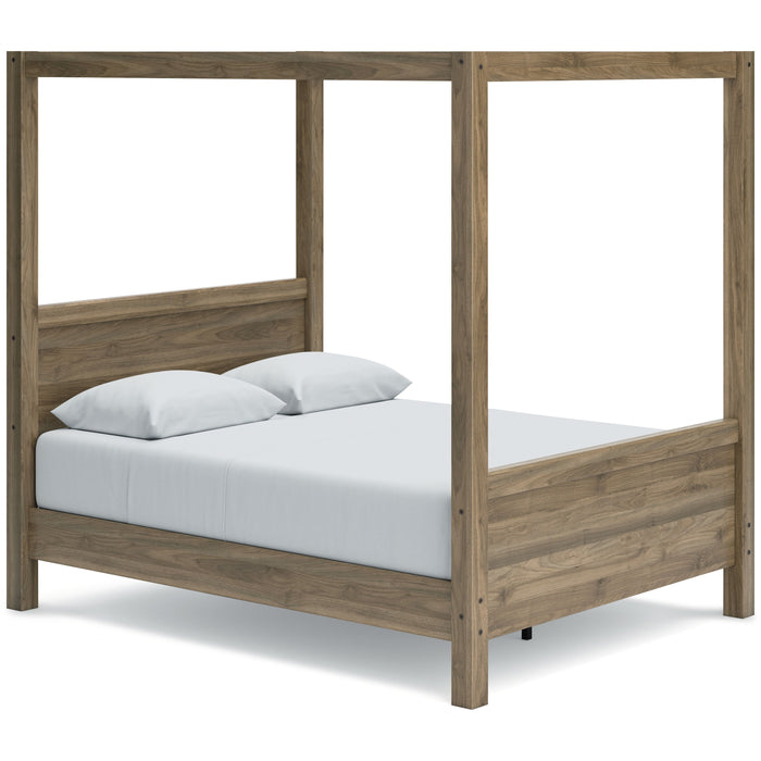 Aprilyn - Light Brown - Queen Canopy Hdbd/Ftbd Panels
