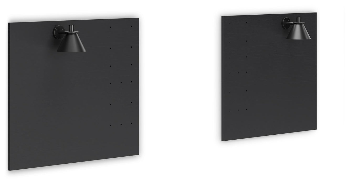 Charlang - Black - Lighted Hdbd Extension (Set of 2)