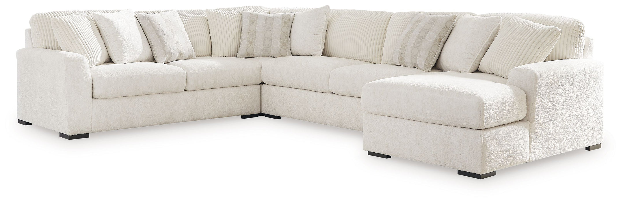 Chessington - Ivory - 4-Piece Sectional With Raf Corner Chaise