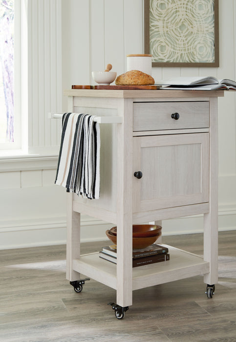 Boderidge - Antique White - Bar Cart