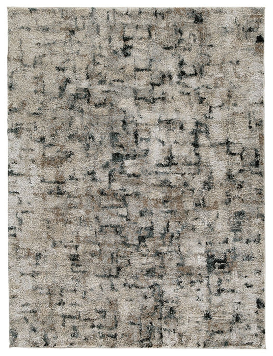 Mansville - White / Black / Gray - Large Rug