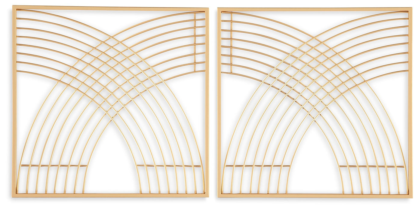 Dalkins - Gold Finish - Wall Decor Set (Set of 2)