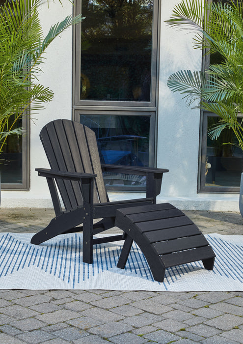 Sundown Treasure - Black - 2 Pc. - Adirondack Chair And Ottoman