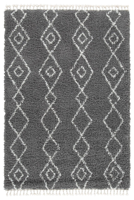 Maysel - Charcoal / White - Large Rug