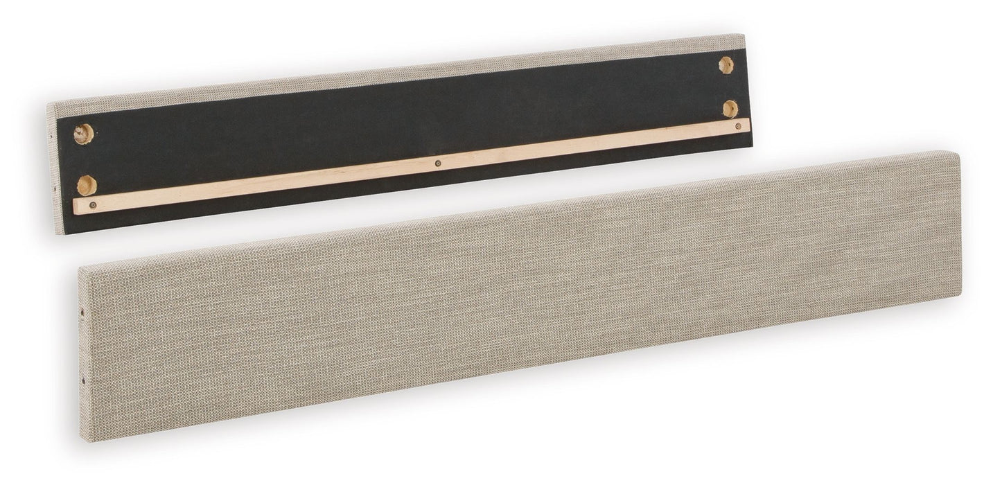 Dakmore - Oatmeal - Cal King Upholstered Rails