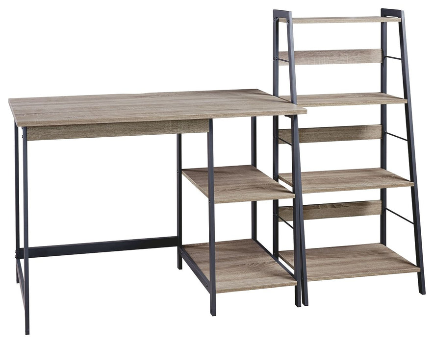 Soho - Light Brown - Home Office Desk And Shelf