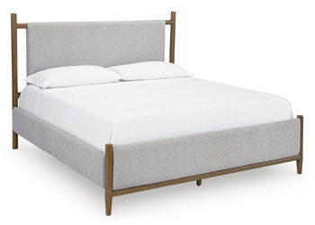 Lyncott - Gray - Queen/King Upholstered Rails