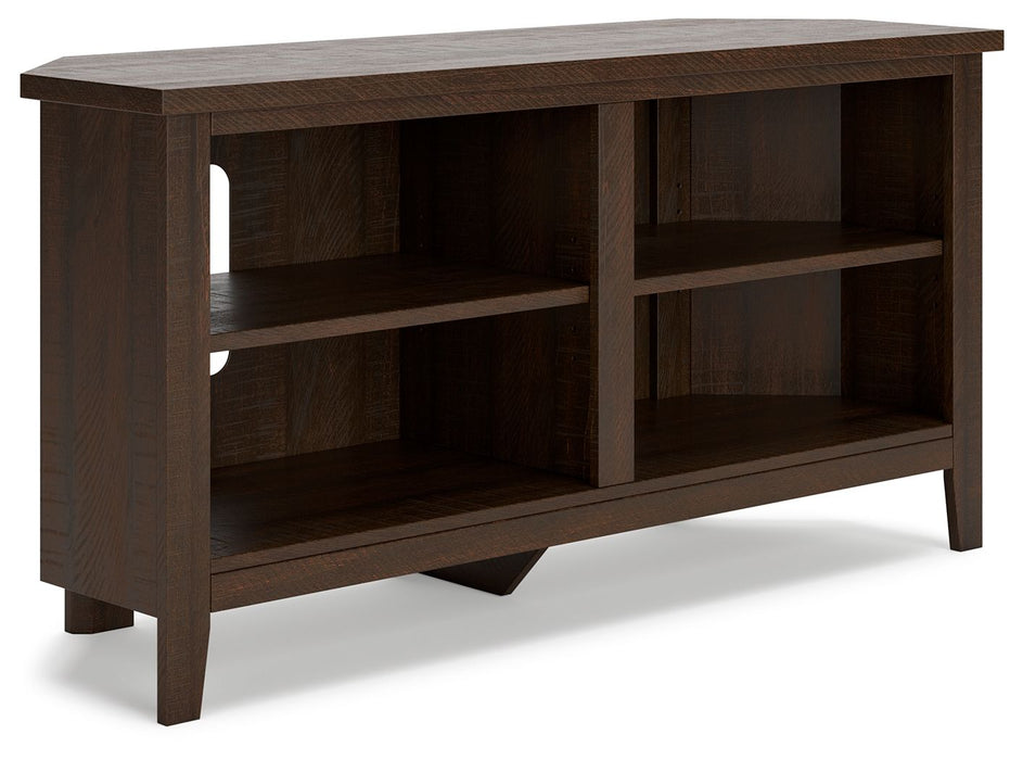 Camiburg - Warm Brown - Small Corner TV Stand