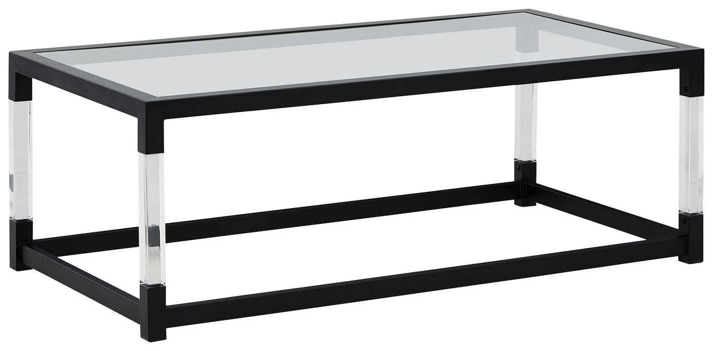 Nallynx - Metallic Gray - Rectangular Cocktail Table