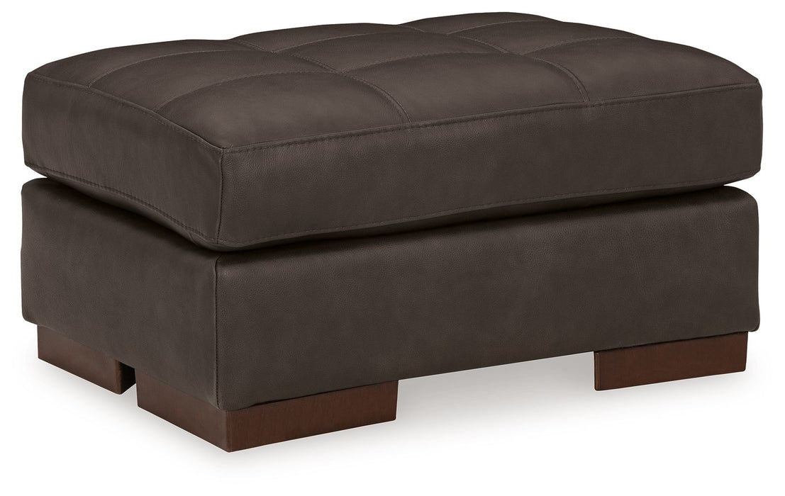 Luigi - Thunder - Ottoman - Leather Match