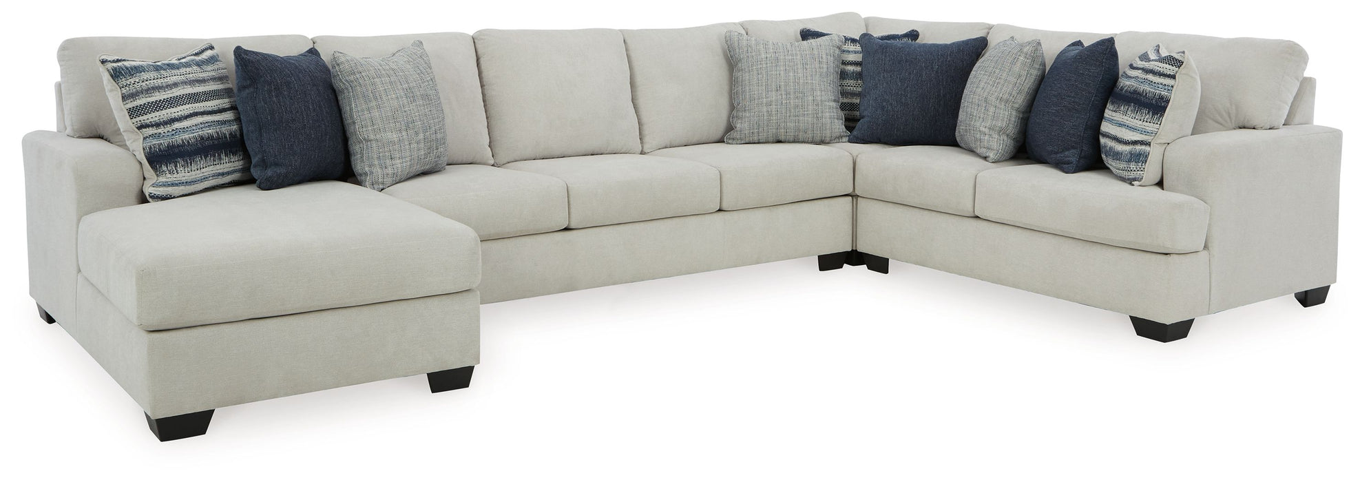 Lowder - Stone - 4-Piece Sectional With Laf Corner Chaise