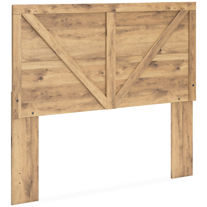 Larstin - Brown - Queen Crossbuck Panel Hdbd
