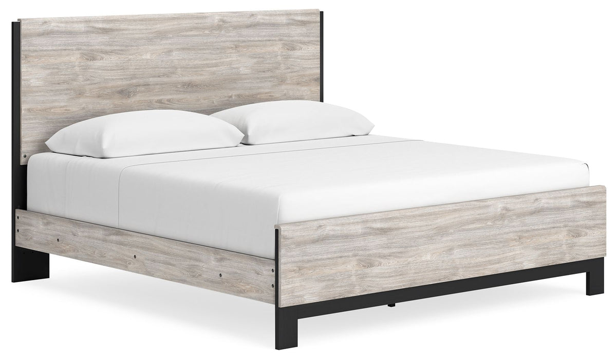 Vessalli - King Panel Bed - Gray