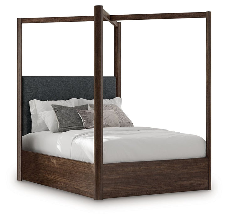 Dilenno - Queen Canopy Bed - Dark Brown
