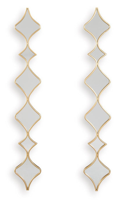 Harriswood - Accent Mirror Set (Set of 2) - Gold Finish