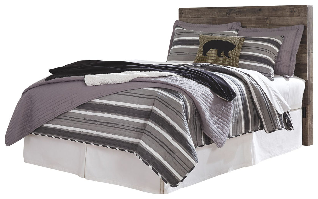 Derekson - Multi Gray - Full Panel Headboard With Bolt On Bed Frame