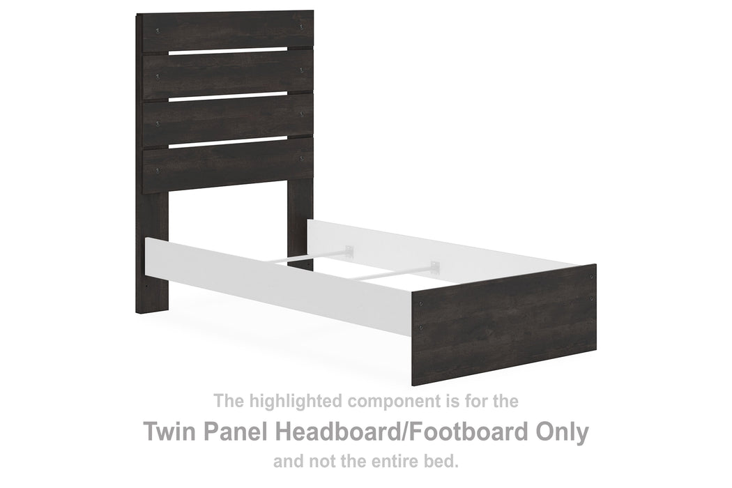 Hollivern - Twin Panel Headboard/Footboard - Dark Gray