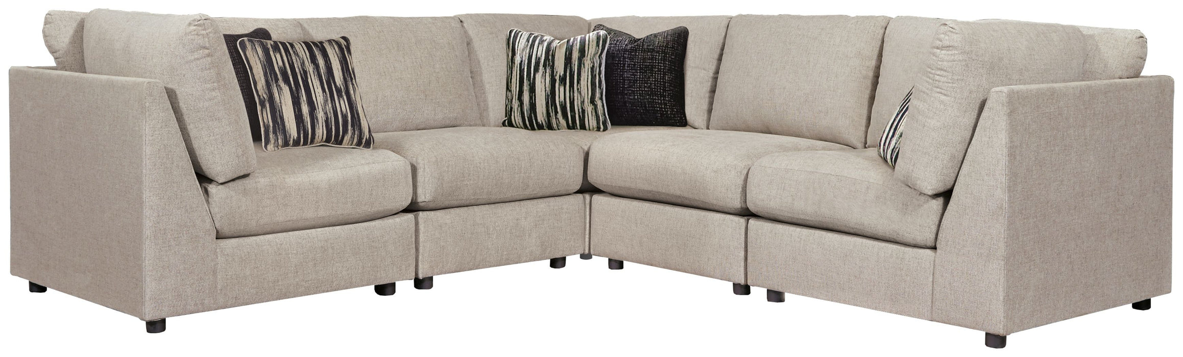 Kellway - Bisque - Armless Chairs Corner 5 Pc Sectional