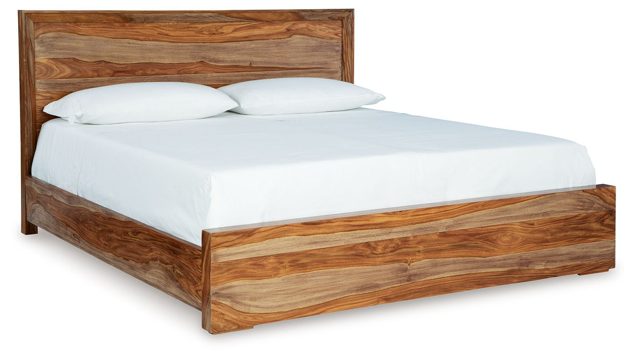 Dressonni - California King Panel Bed - Brown