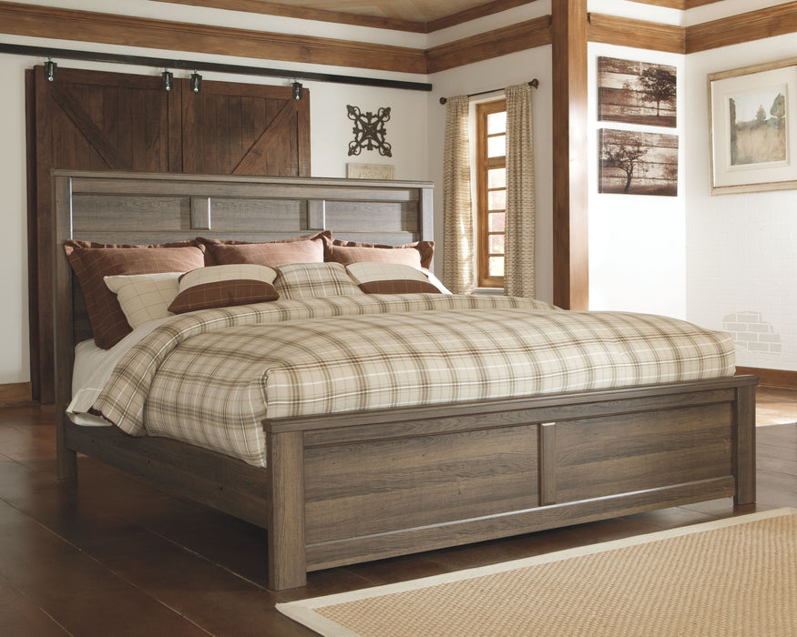 Juararo - King Panel Bed - Dark Brown