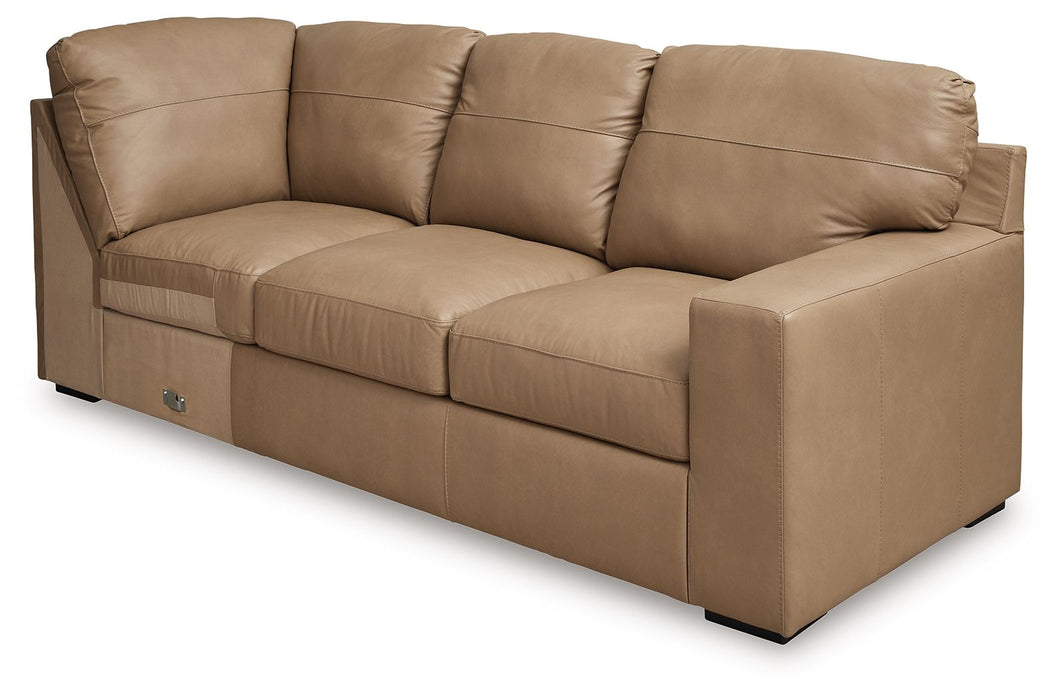 Bandon - Raf Sofa With Corner Wedge - Leather Match - Toffee