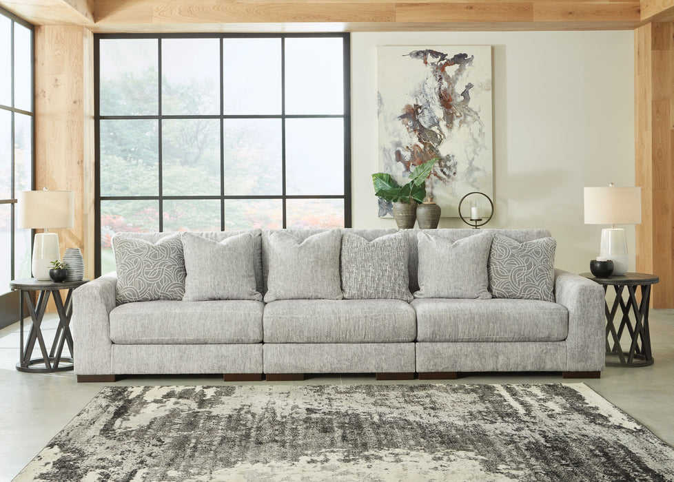 Regent Park - Sofa 3 Pc Sectional - Pewter