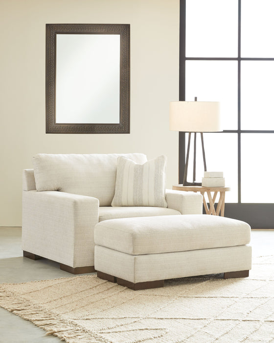 Maggie - 2 Pc. - Chair and a Half, Ottoman - Birch