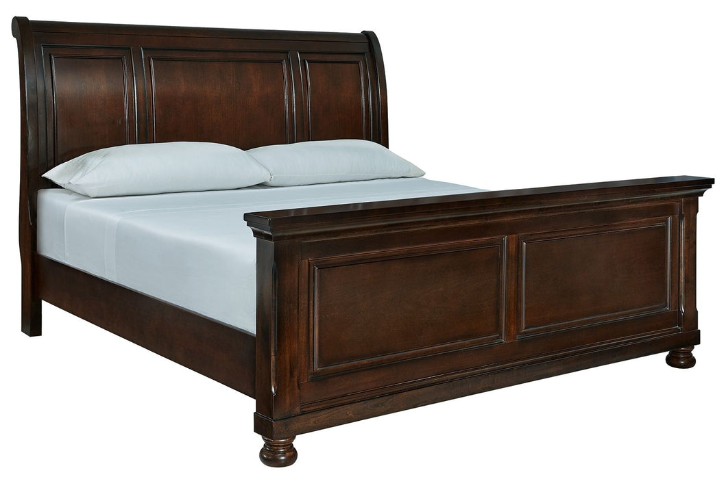 Porter - King Sleigh Bed - Rustic Brown